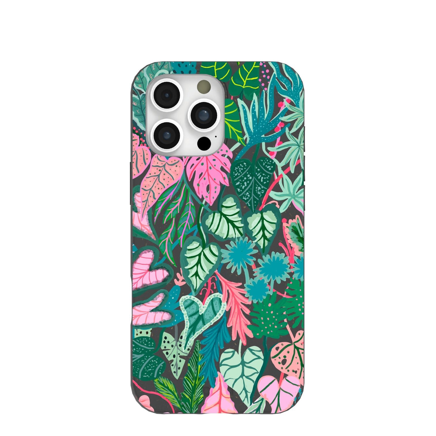 2025/08/TROPIC-NOIR_IP16PMAX_Black.jpg Black Tropic Noir iPhone 16 Pro Max Case - Image 1