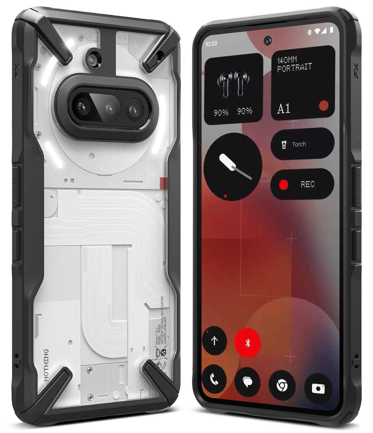 2025/10/NTGNP3a_FUSX_Main_red.jpg Black Nothing Phone (3a) Case | Fusion-X - Image 1