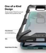 Black Redmi Note 9 Pro / 9 Pro Max Case | Fusion-X - Image 2