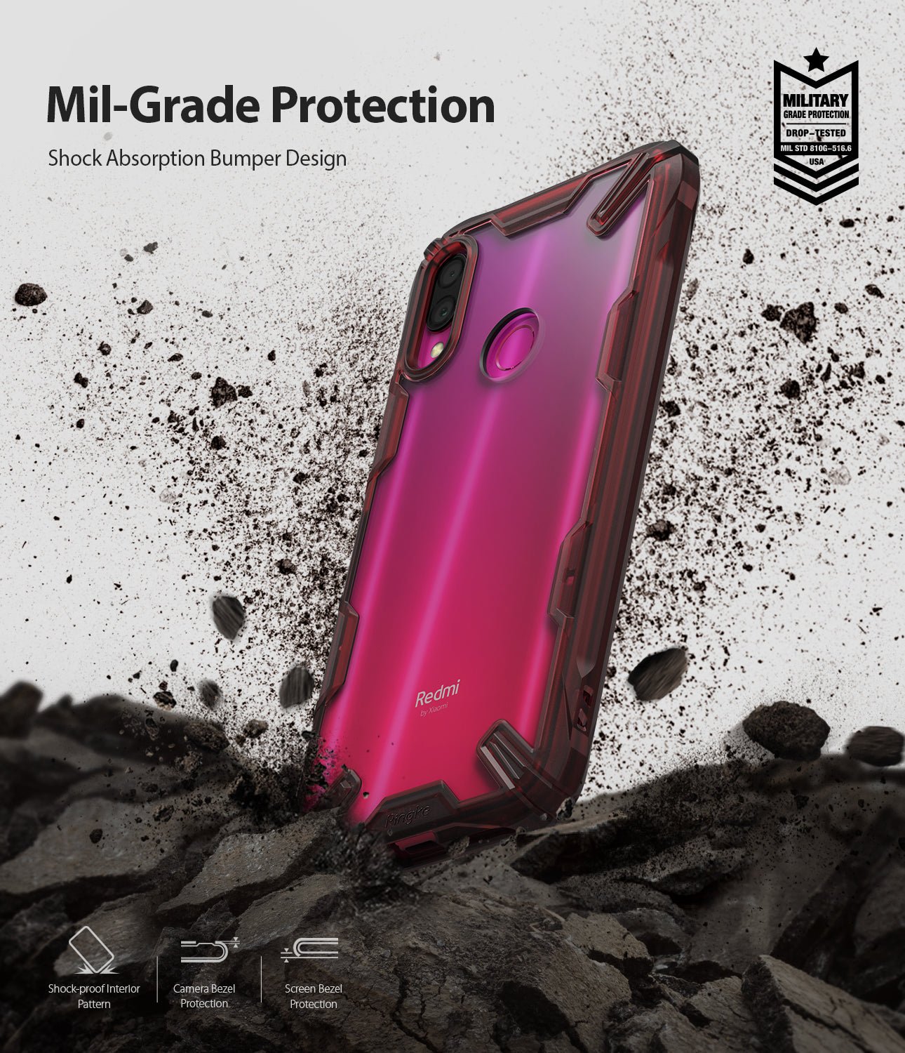 Ruby Red Redmi Note 7 / 7 Pro Case | Fusion-X - Image 8