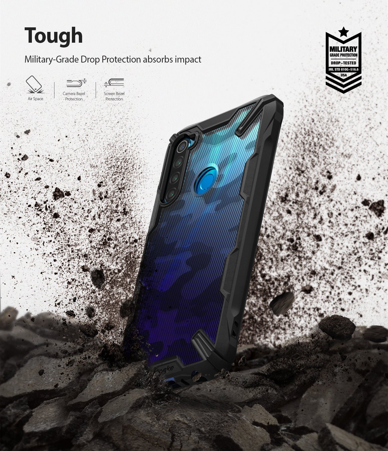 Camo Black Redmi Note 8 Case | Fusion-X - Image 7